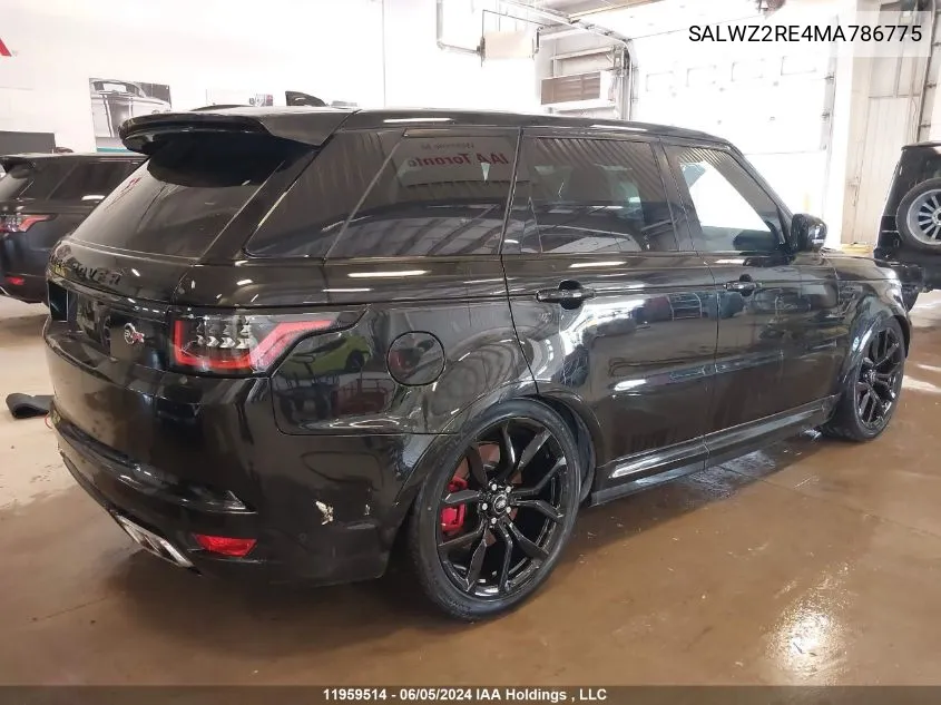 SALWZ2RE4MA786775 2021 Land Rover Range Rover Sport