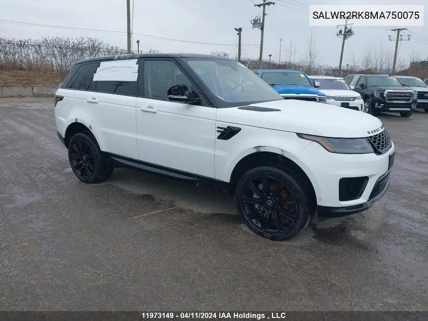 SALWR2RK8MA750075 2021 Land Rover Range Rover Sport