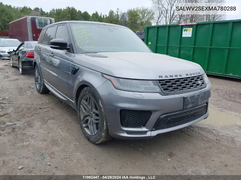 SALWV2SEXMA780288 2021 Land Rover Range Rover Sport