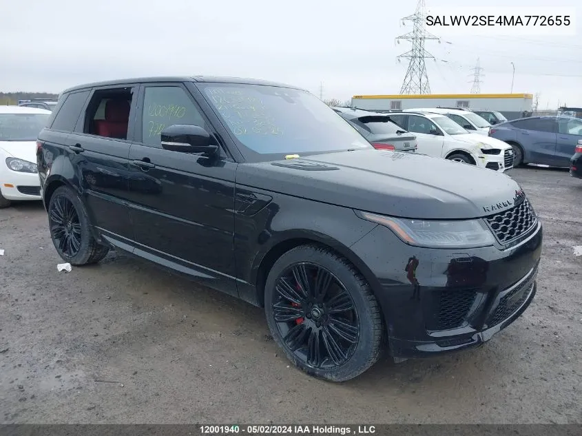 SALWV2SE4MA772655 2021 Land Rover Range Rover Sport