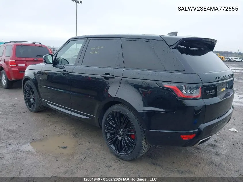 SALWV2SE4MA772655 2021 Land Rover Range Rover Sport