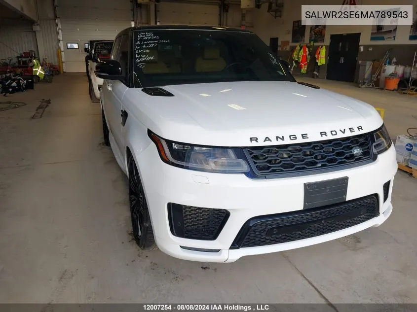 SALWR2SE6MA789543 2021 Land Rover Range Rover Sport