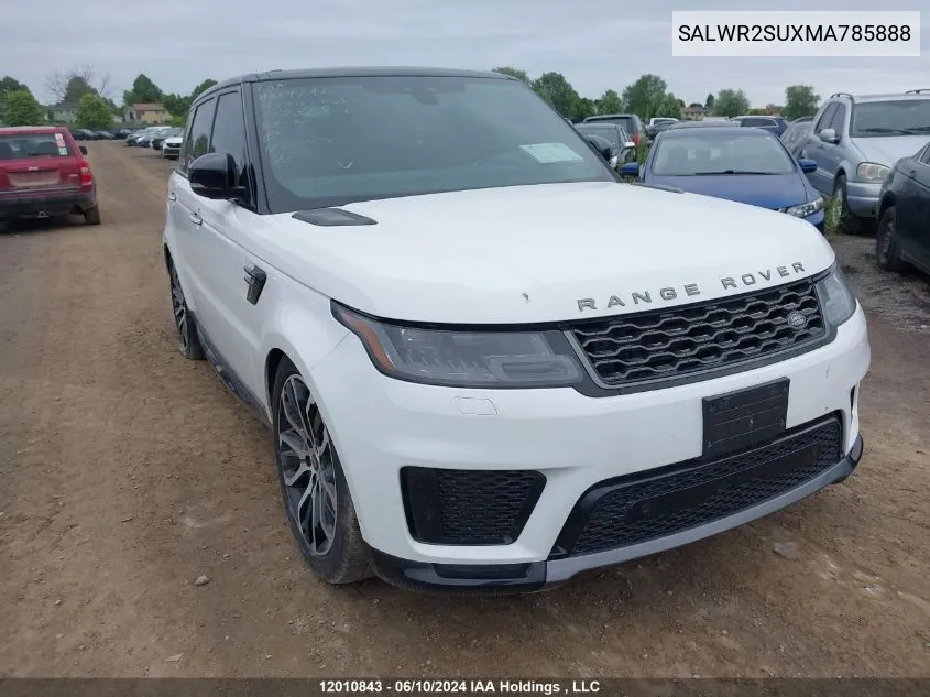 2021 Land Rover Range Rover Sport VIN: SALWR2SUXMA785888 Lot: 12010843