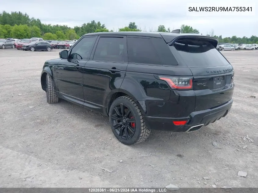 SALWS2RU9MA755341 2021 Land Rover Range Rover Sport