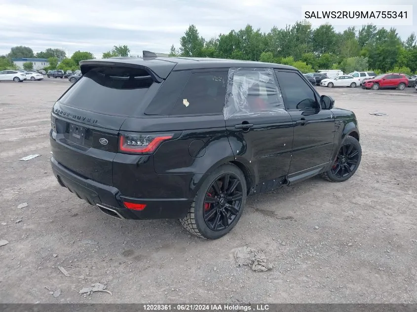 SALWS2RU9MA755341 2021 Land Rover Range Rover Sport