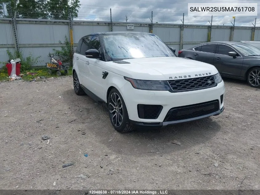 2021 Land Rover Range Rover Sport Hse Silver Edition Mhev VIN: SALWR2SU5MA761708 Lot: 12048638