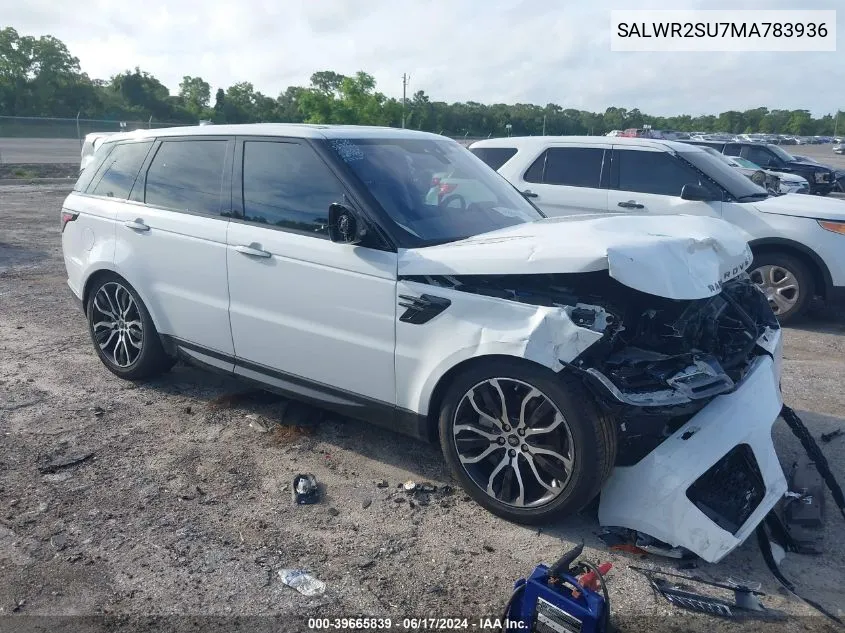 2021 Land Rover Range Rover Sport Hse Silver Edition Mhev VIN: SALWR2SU7MA783936 Lot: 39665839