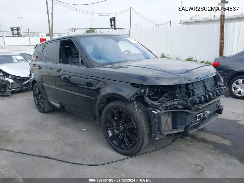 SALWR2SU2MA754537 2021 Land Rover Range Rover Sport Hse Silver Edition Mhev