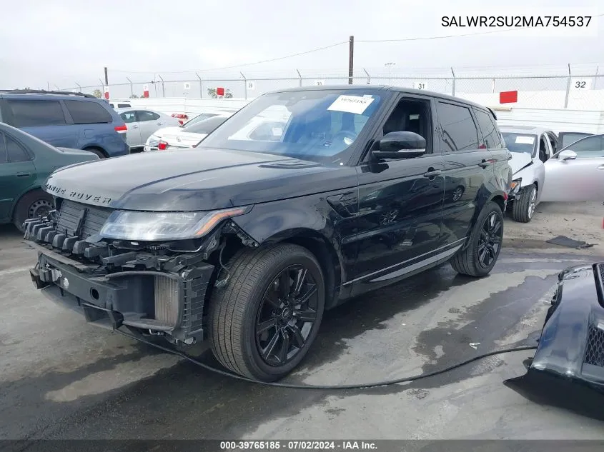 2021 Land Rover Range Rover Sport Hse Silver Edition Mhev VIN: SALWR2SU2MA754537 Lot: 39765185