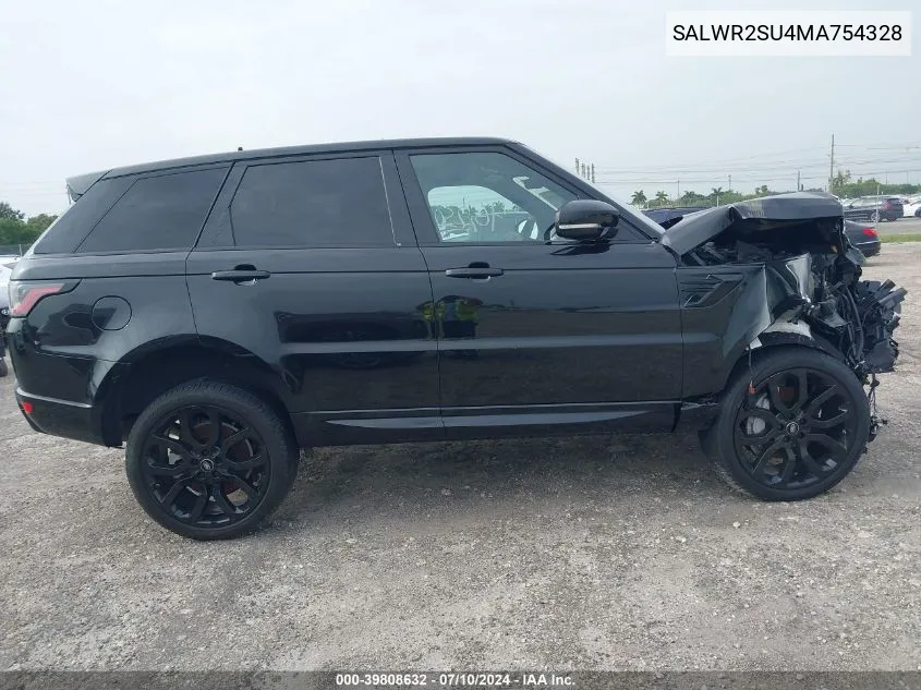 2021 Land Rover Range Rover Sport Hse Silver Edition Mhev VIN: SALWR2SU4MA754328 Lot: 39808632