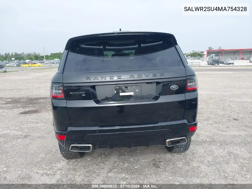 2021 Land Rover Range Rover Sport Hse Silver Edition Mhev VIN: SALWR2SU4MA754328 Lot: 39808632