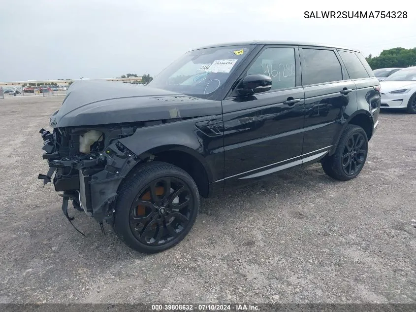 2021 Land Rover Range Rover Sport Hse Silver Edition Mhev VIN: SALWR2SU4MA754328 Lot: 39808632