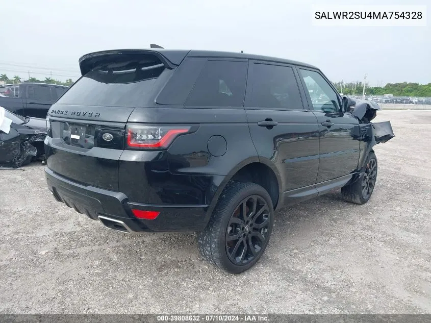 2021 Land Rover Range Rover Sport Hse Silver Edition Mhev VIN: SALWR2SU4MA754328 Lot: 39808632