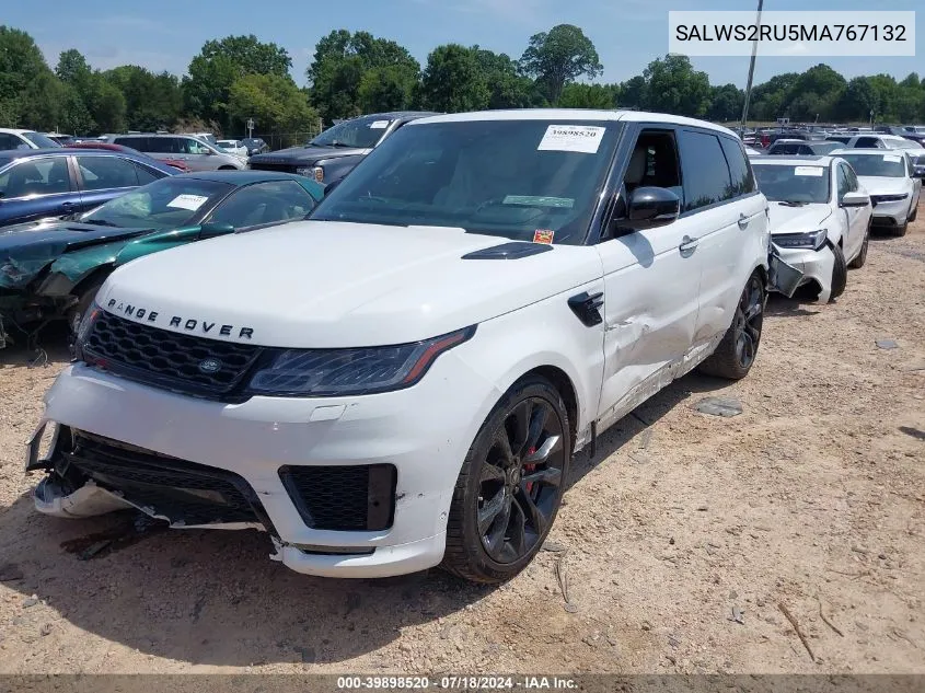 2021 Land Rover Range Rover Sport Hst Mhev VIN: SALWS2RU5MA767132 Lot: 39898520