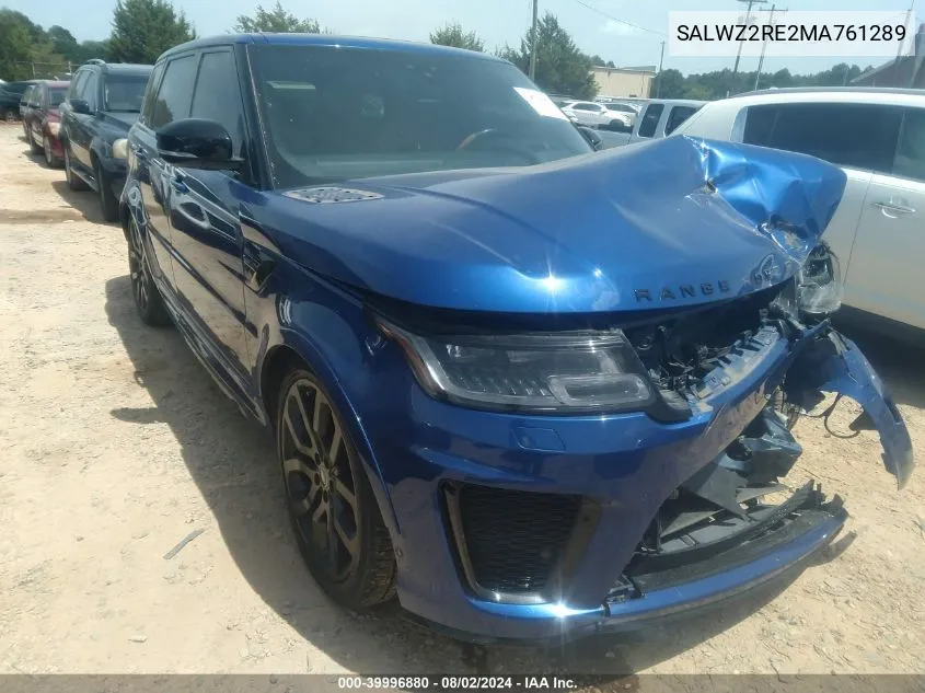 2021 Land Rover Range Rover Sport Svr/Svr Carbon Edition VIN: SALWZ2RE2MA761289 Lot: 39996880