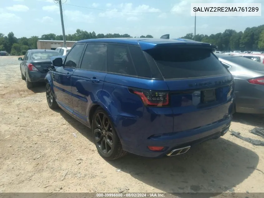 SALWZ2RE2MA761289 2021 Land Rover Range Rover Sport Svr/Svr Carbon Edition