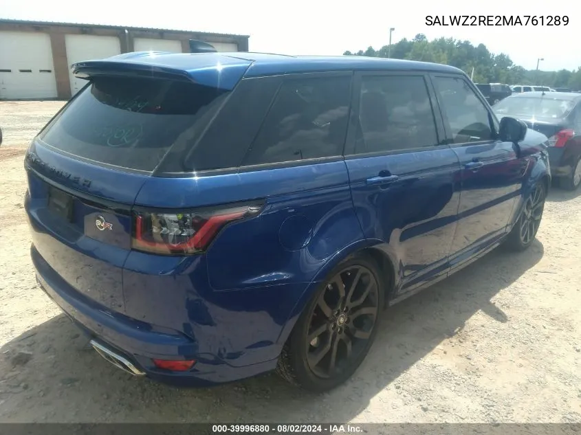 SALWZ2RE2MA761289 2021 Land Rover Range Rover Sport Svr/Svr Carbon Edition