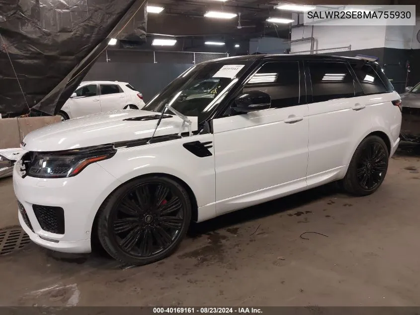 2021 Land Rover Range Rover Sport Hse Dynamic VIN: SALWR2SE8MA755930 Lot: 40169161