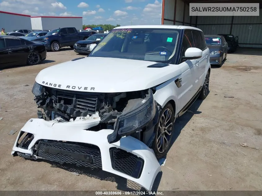 2021 Land Rover Range Rover Sport Hse Silver Edition Mhev VIN: SALWR2SU0MA750258 Lot: 40359686