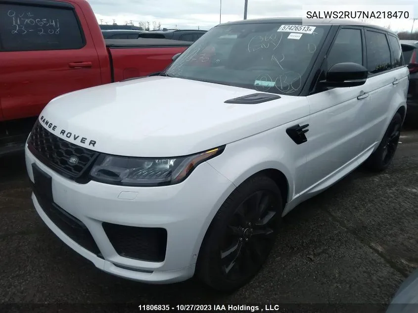 SALWS2RU7NA218470 2022 Land Rover Range Rover Sport Hst