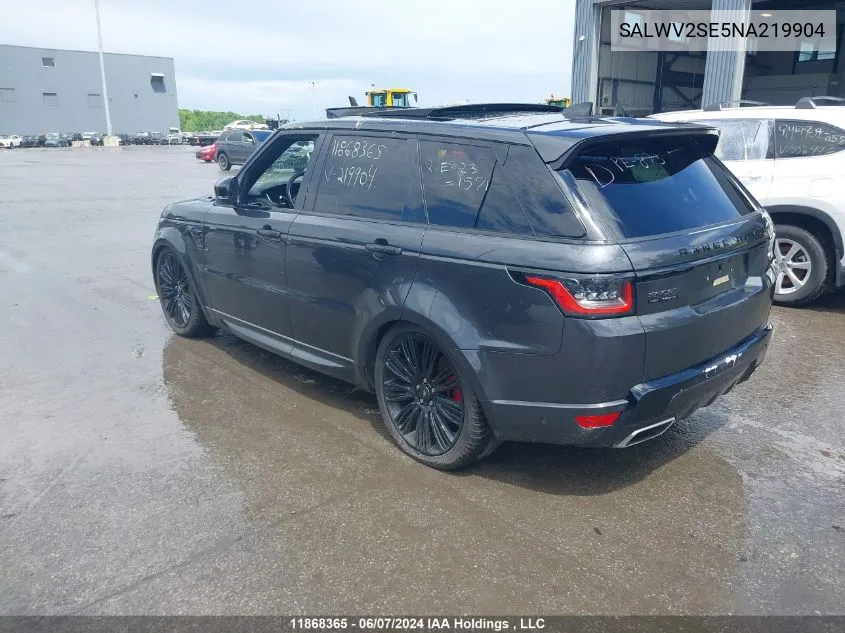 SALWV2SE5NA219904 2022 Land Rover Range Rover Sport Autobiography Dynamic