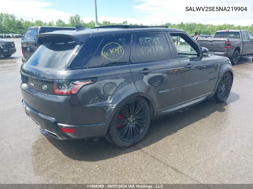 SALWV2SE5NA219904 2022 Land Rover Range Rover Sport Autobiography Dynamic