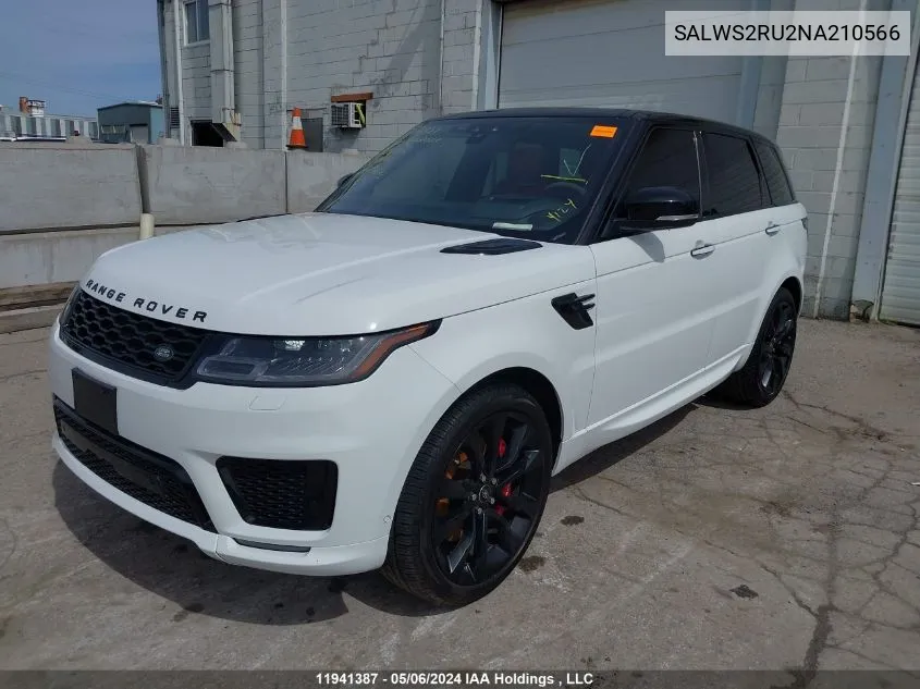 SALWS2RU2NA210566 2022 Land Rover Range Rover Sport