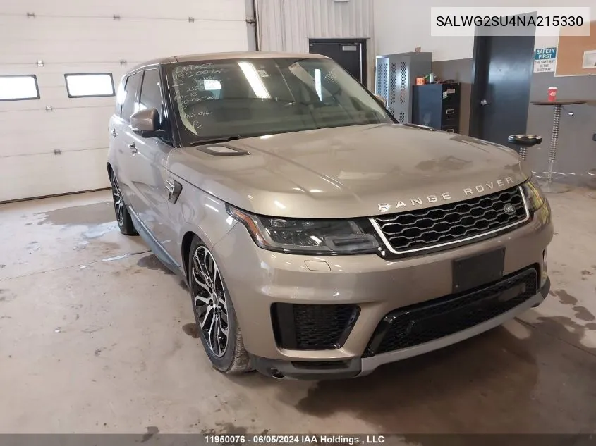 SALWG2SU4NA215330 2022 Land Rover Range Rover Sport