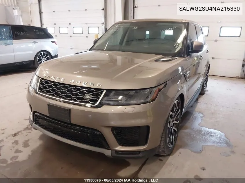 2022 Land Rover Range Rover Sport VIN: SALWG2SU4NA215330 Lot: 11950076