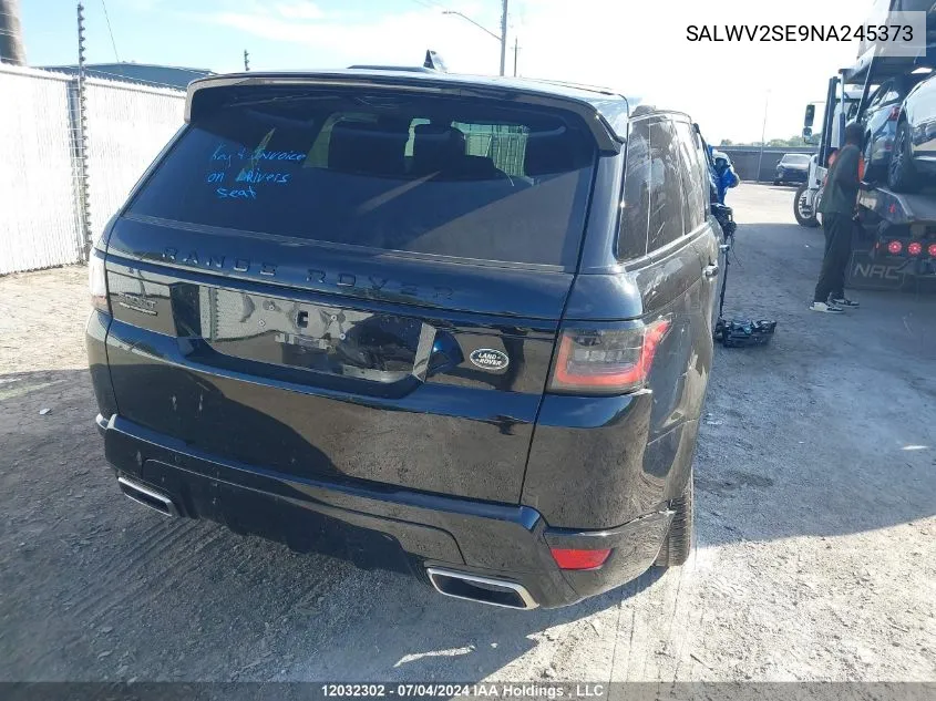 2022 Land Rover Range Rover Sport VIN: SALWV2SE9NA245373 Lot: 12032302