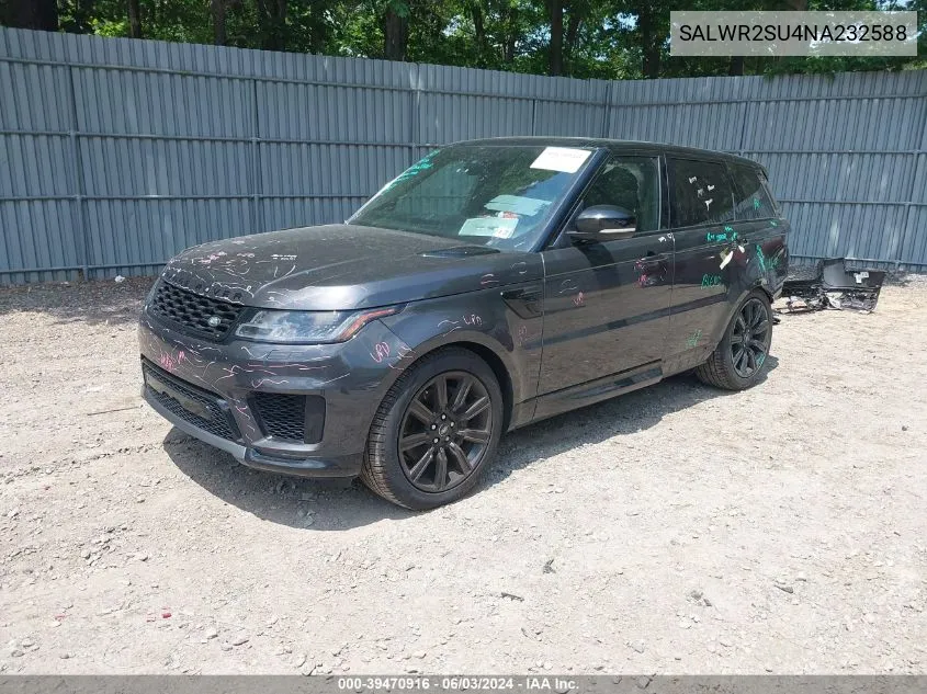 SALWR2SU4NA232588 2022 Land Rover Range Rover Sport Hse Silver Edition Mhev