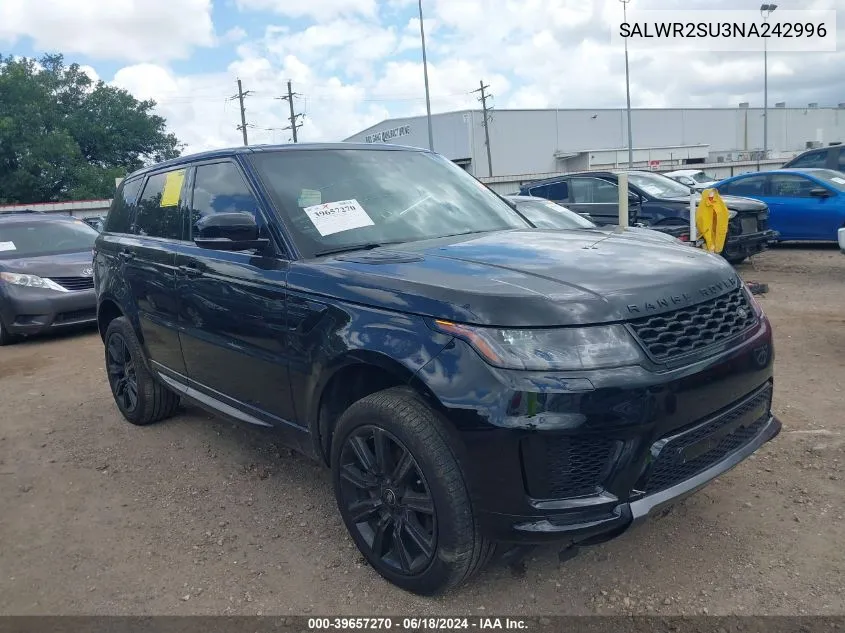 2022 Land Rover Range Rover Sport Hse Silver Edition Mhev VIN: SALWR2SU3NA242996 Lot: 39657270