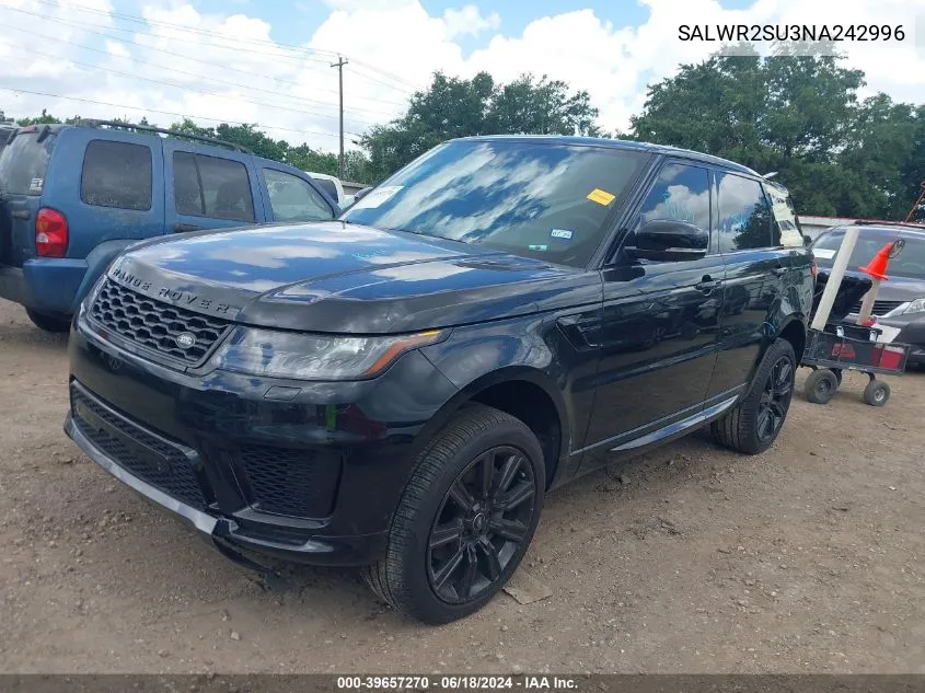 2022 Land Rover Range Rover Sport Hse Silver Edition Mhev VIN: SALWR2SU3NA242996 Lot: 39657270