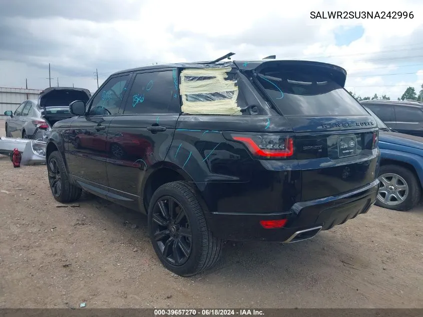 SALWR2SU3NA242996 2022 Land Rover Range Rover Sport Hse Silver Edition Mhev