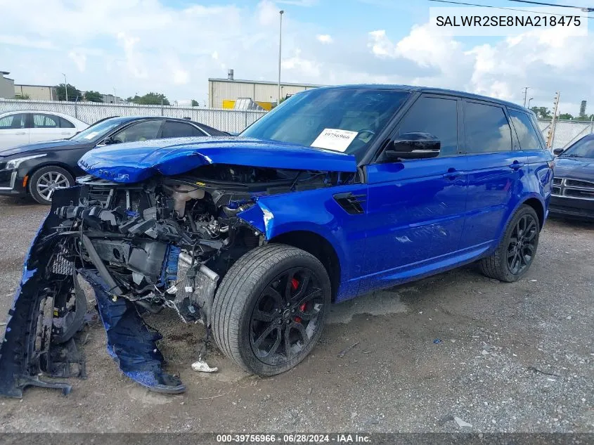 2022 Land Rover Range Rover Sport Hse Dynamic VIN: SALWR2SE8NA218475 Lot: 39756966