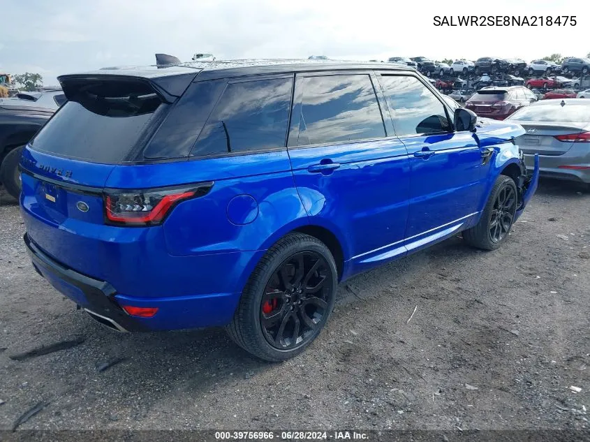 SALWR2SE8NA218475 2022 Land Rover Range Rover Sport Hse Dynamic