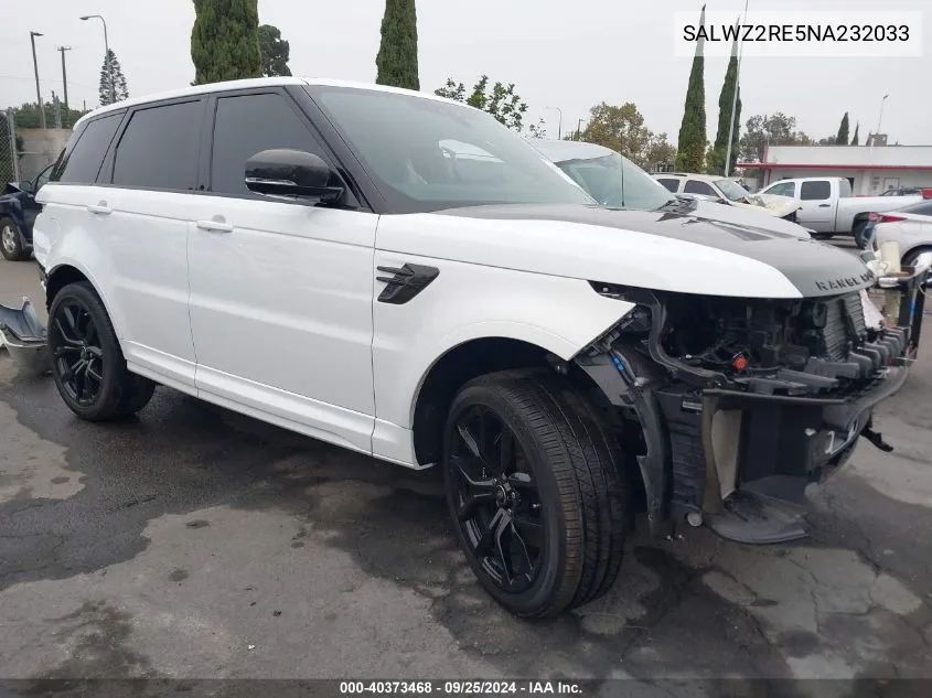 2022 Land Rover Range Rover Sport Svr/Svr Carbon Edition VIN: SALWZ2RE5NA232033 Lot: 40373468