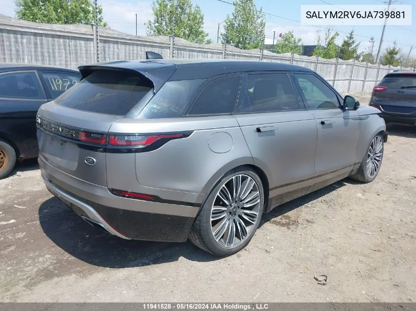 2018 Land Rover Range Rover Velar VIN: SALYM2RV6JA739881 Lot: 11941528