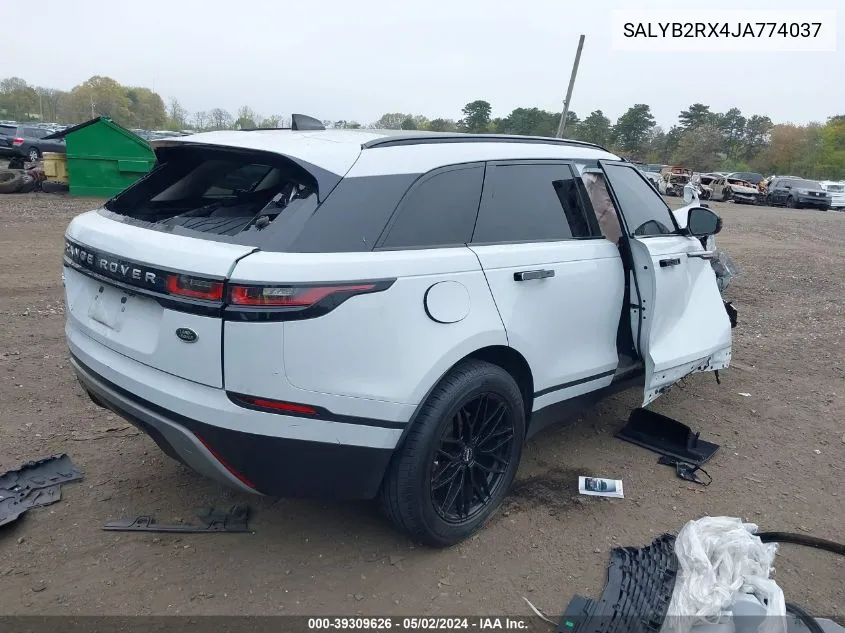 2018 Land Rover Range Rover Velar P250 S VIN: SALYB2RX4JA774037 Lot: 39309626