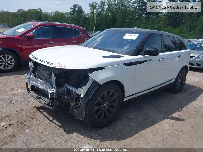 2018 Land Rover Range Rover Velar P380 Se R-Dynamic VIN: SALYL2RV9JA712600 Lot: 39459184