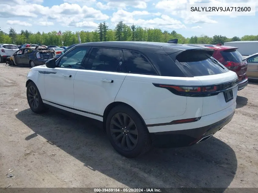 2018 Land Rover Range Rover Velar P380 Se R-Dynamic VIN: SALYL2RV9JA712600 Lot: 39459184