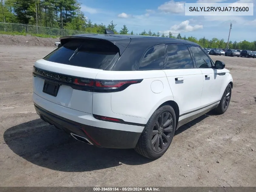 SALYL2RV9JA712600 2018 Land Rover Range Rover Velar P380 Se R-Dynamic