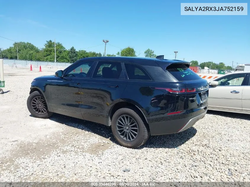 SALYA2RX3JA752159 2018 Land Rover Range Rover Velar P250 Base