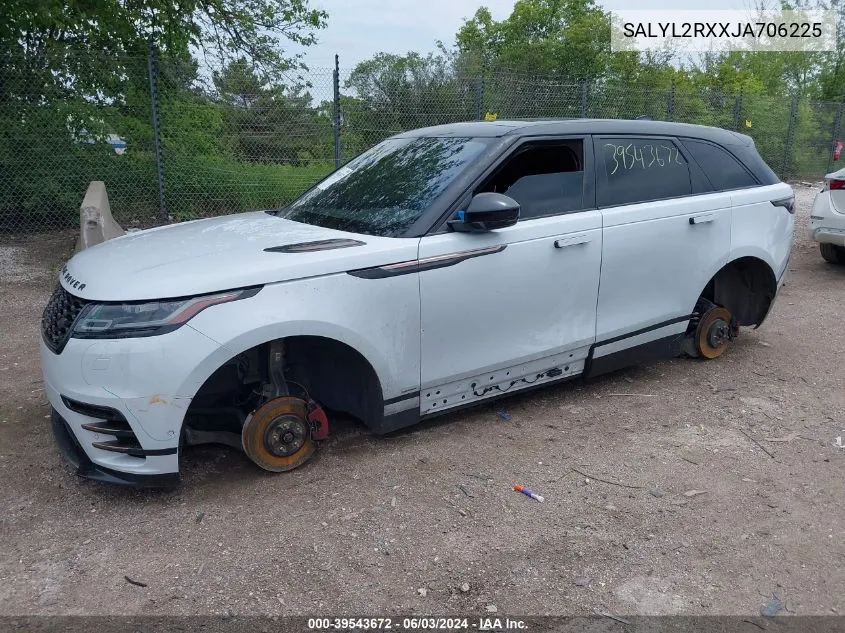 2018 Land Rover Range Rover Velar P250 Se R-Dynamic VIN: SALYL2RXXJA706225 Lot: 39543672