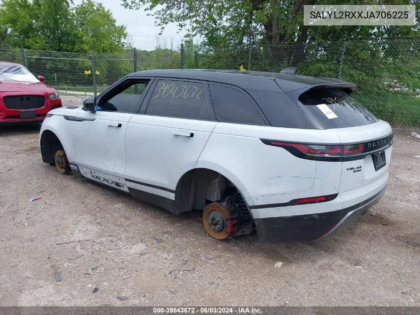 SALYL2RXXJA706225 2018 Land Rover Range Rover Velar P250 Se R-Dynamic