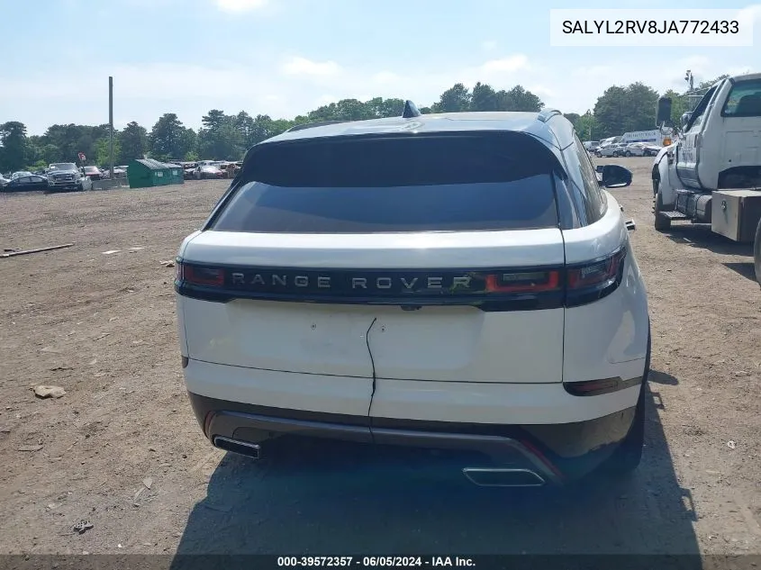 SALYL2RV8JA772433 2018 Land Rover Range Rover Velar P380 Se R-Dynamic