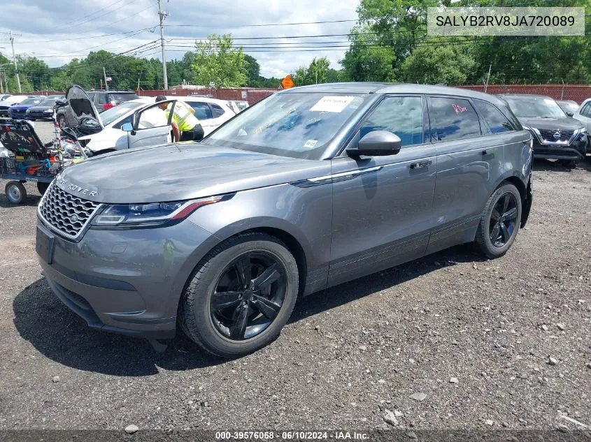 2018 Land Rover Range Rover Velar P380 S VIN: SALYB2RV8JA720089 Lot: 39576058