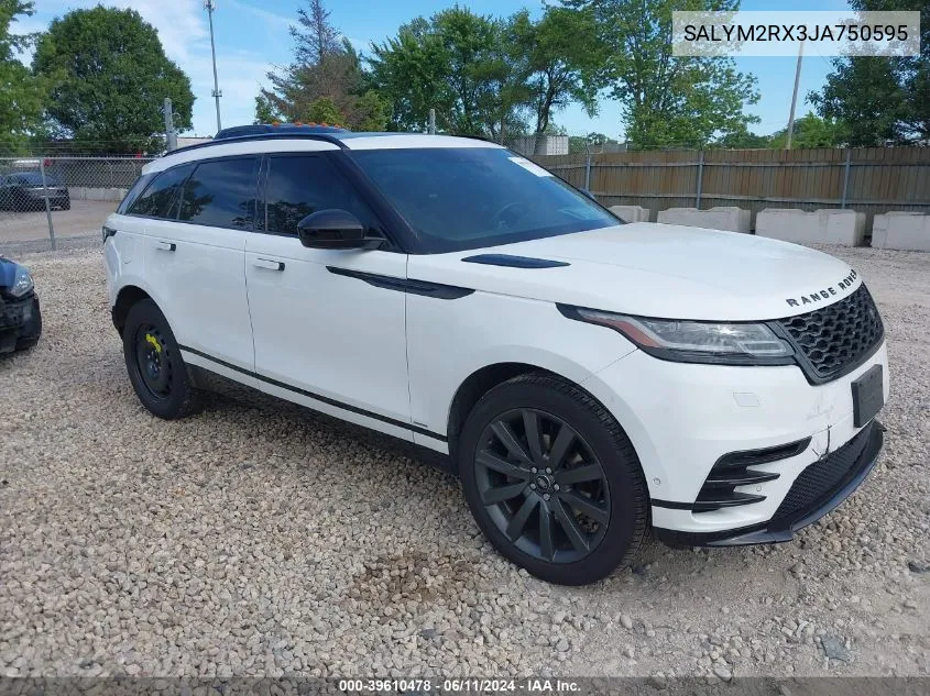 2018 Land Rover Range Rover Velar P250 Hse R-Dynamic VIN: SALYM2RX3JA750595 Lot: 39610478