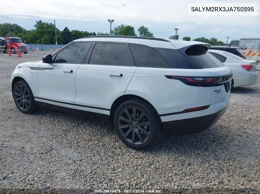 SALYM2RX3JA750595 2018 Land Rover Range Rover Velar P250 Hse R-Dynamic