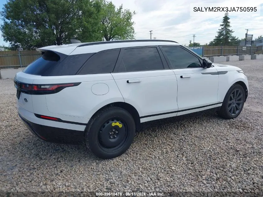 SALYM2RX3JA750595 2018 Land Rover Range Rover Velar P250 Hse R-Dynamic